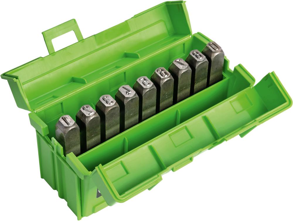 Schlagzahlen-Satz vernickelt Schrifthöhe 4mm KUKKO