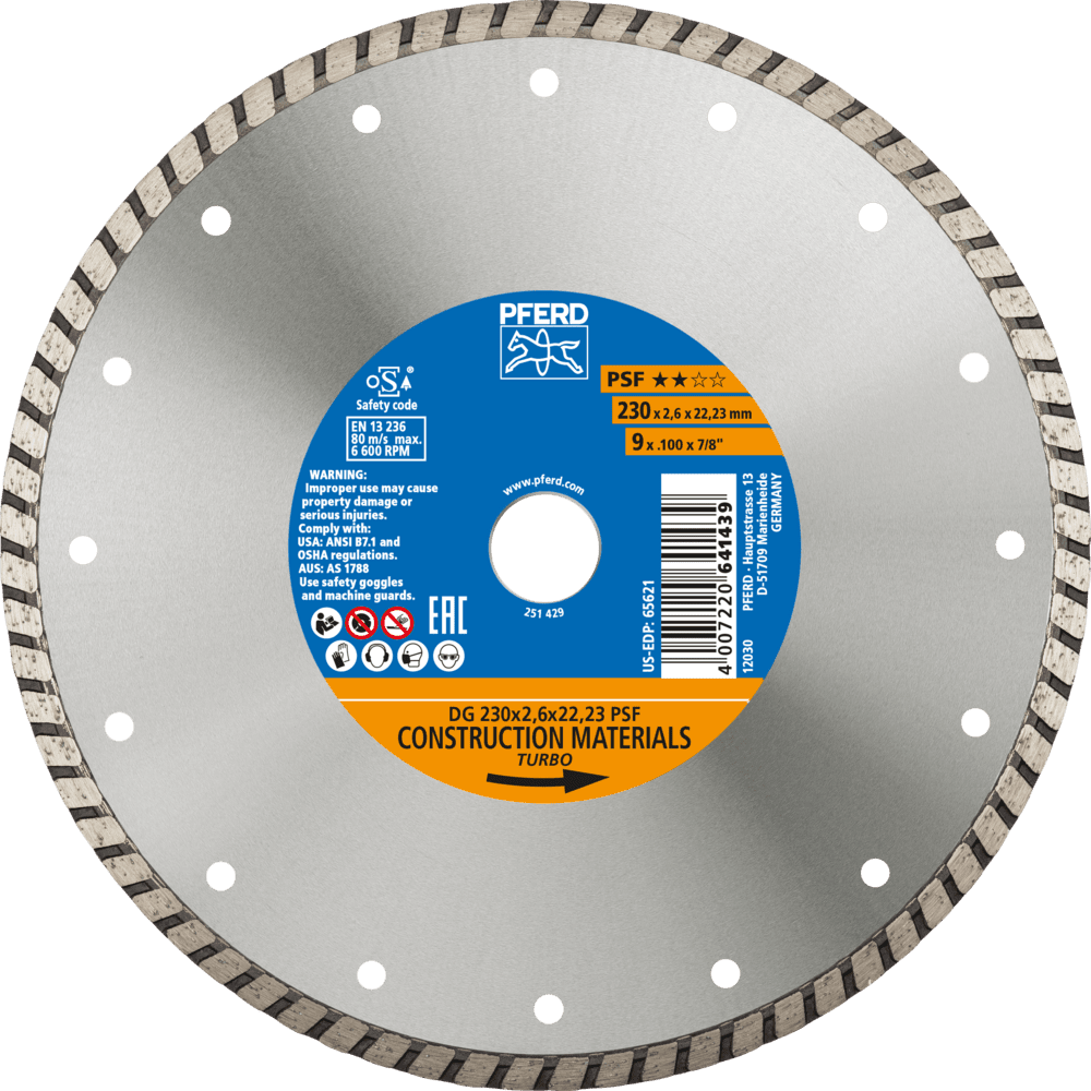 PFERD Diamantwerkzeuge für die Bauindustrie DG 230 x 2,6 x 22,23 PSF