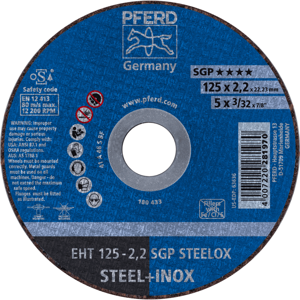 PFERD Trennscheiben EHT 125-2,2 SGP STEELOX