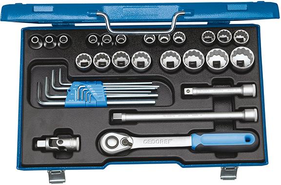 Steckschlüssel-Garnitur 1/2" D19WAU-20 31-teilig Gedore
