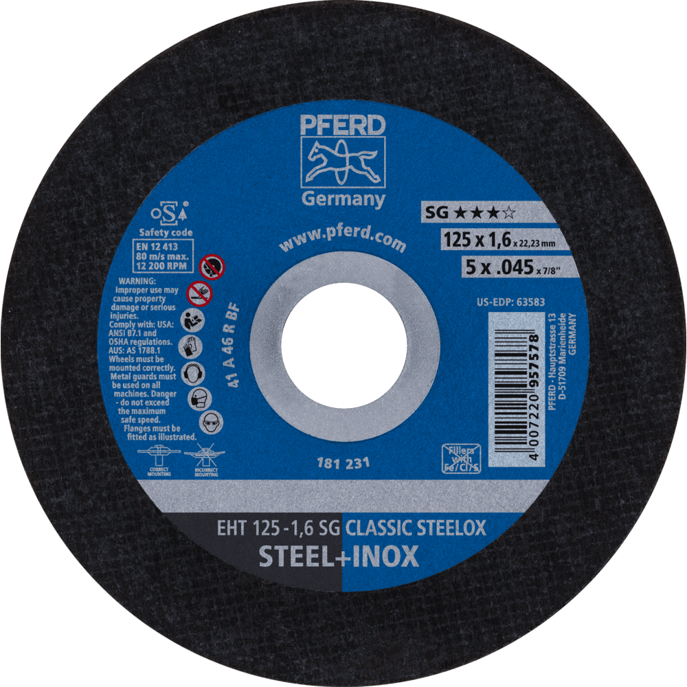 PFERD Trennscheiben EHT 125-1,6 SG CLASSIC STEELOX