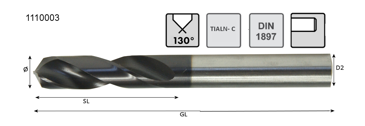 Automaten-Bohrer DIN1897 beschichtet Bohrer-Ø:6,30