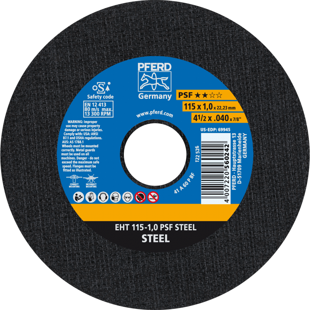 PFERD Trennscheiben EHT 115-1,0 PSF STEEL