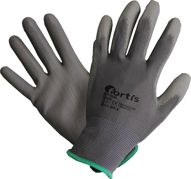 Handschuh Fitter, PU/Nylon,grau, Gr.9 FORTIS