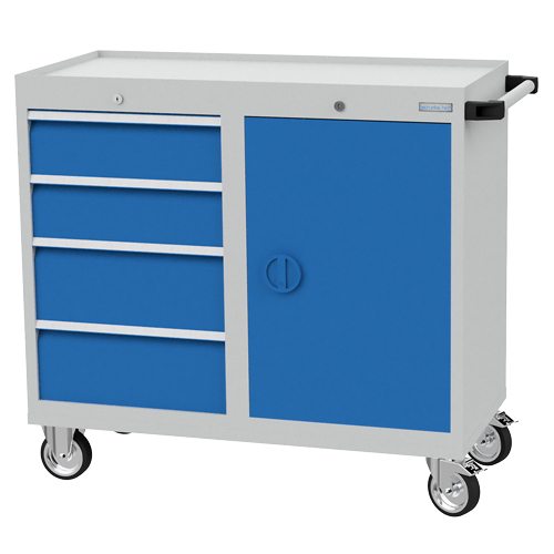 Mobiler Schubladenschrank, Tiefe 500 mm, R 18-16, Schubladenanzahl: 4