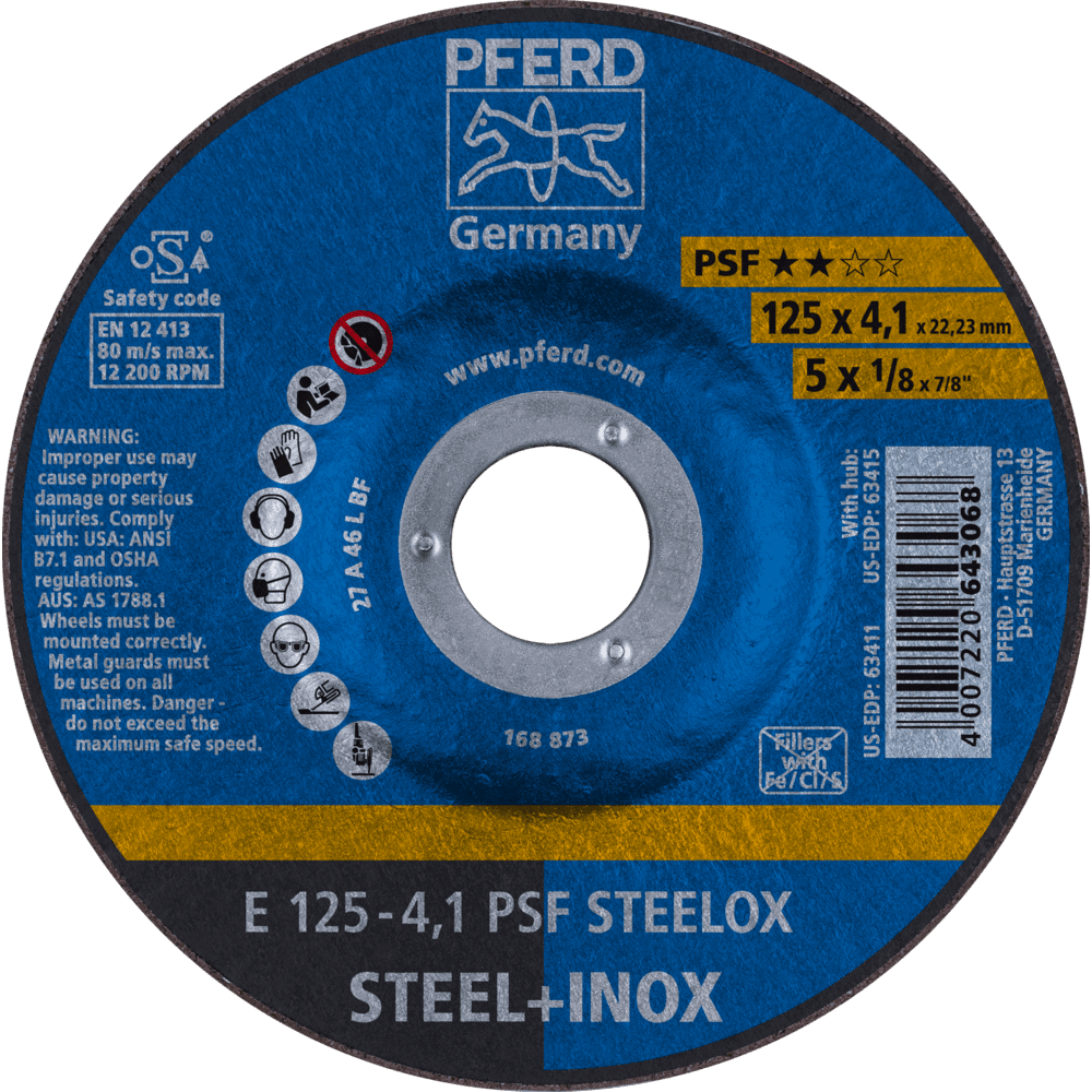 PFERD Schruppscheiben E 125-4,1 PSF STEELOX