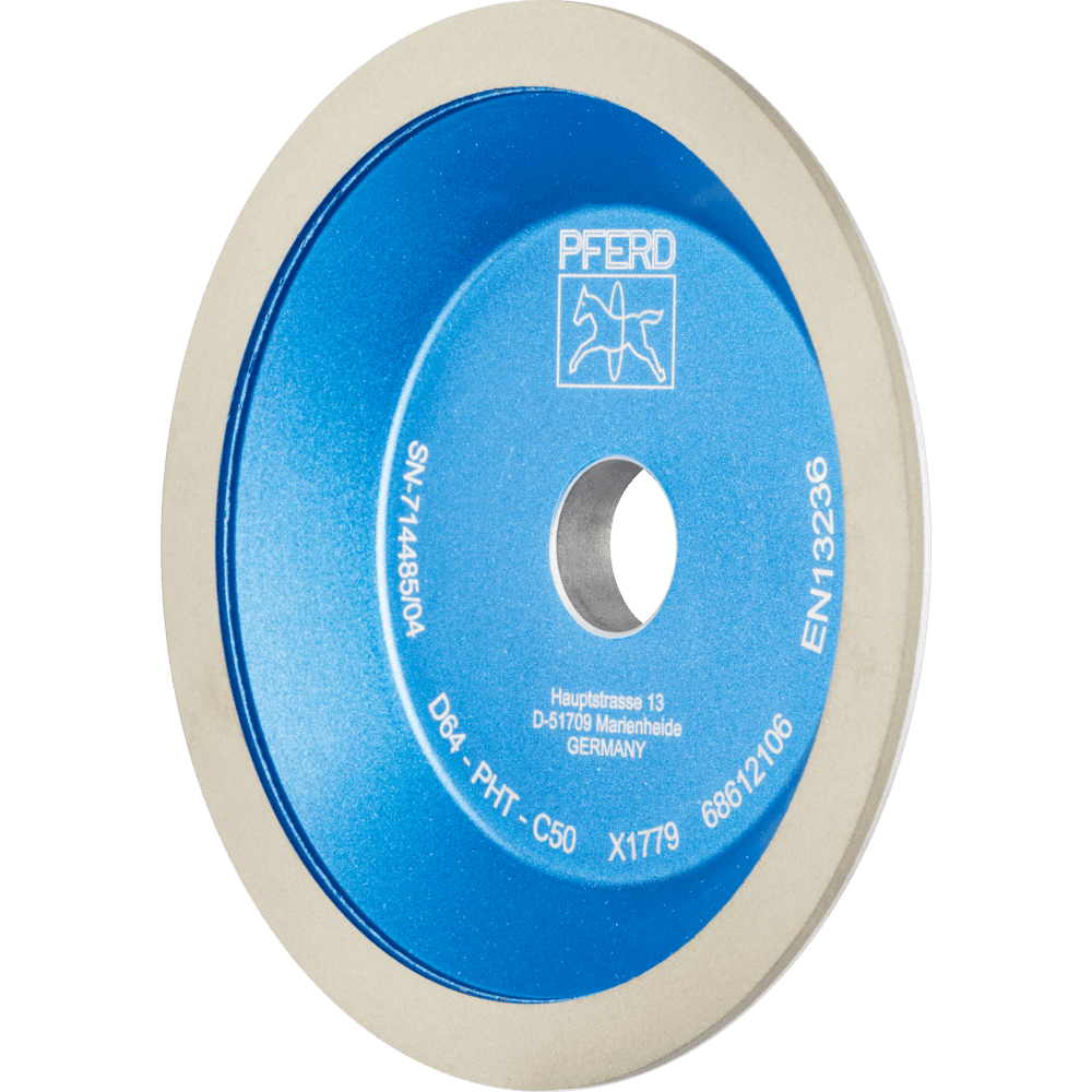 PFERD Dia.- und CBN-Werkzeuge Kunstharz 12A2/45° 125-10-2-20 D 64 PHT C50