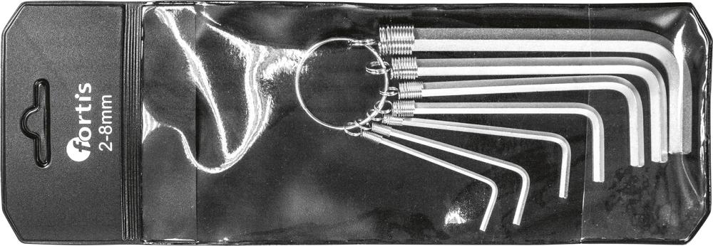 Winkelschraubendreher- Satz am Ring 7-teilig 2-8mm FORTIS