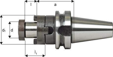 Kombi-Aufsteckfräserdorn JISB6339AD BT50 22mm kurz FORTIS