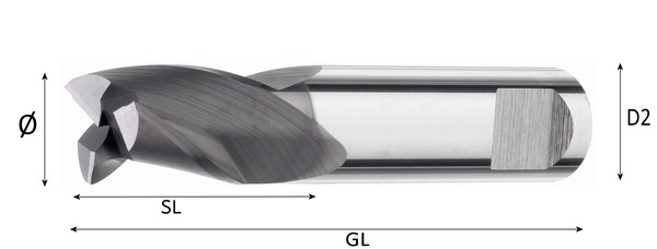 VHM-Minifräser Black-Multi Durchmesser:9,00