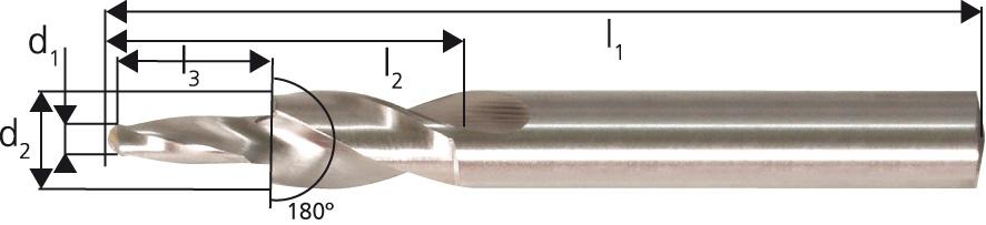 Kurzstufenbohrer HSS180G.M 4 DL Gühring