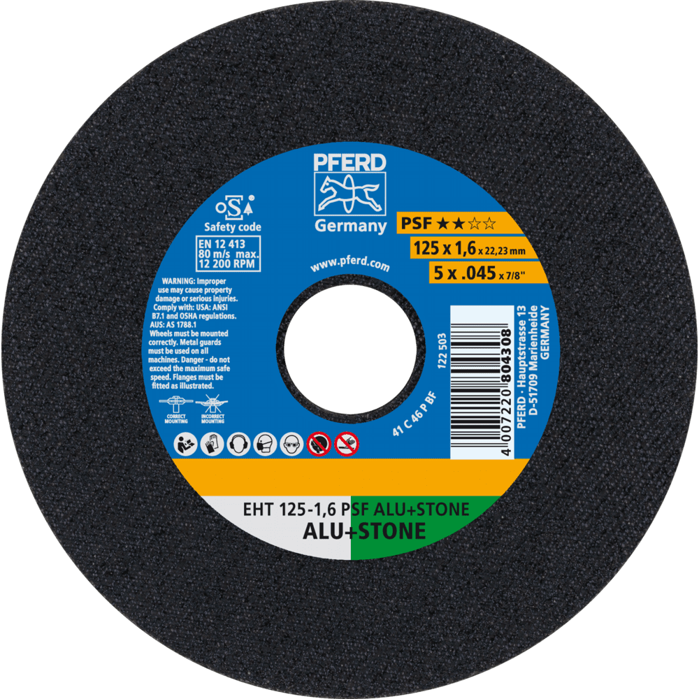 PFERD Trennscheiben EHT 125-1,6 PSF ALU+STONE