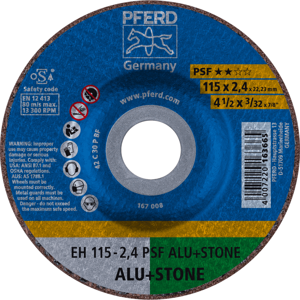 PFERD Trennscheiben EH 115-2,4 PSF ALU+STONE