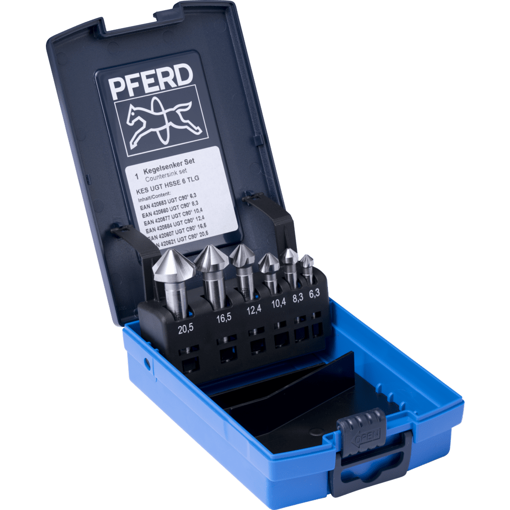 PFERD Bohr- und Senkwerkzeuge SET UGT HSSE DIN335 C90° 6