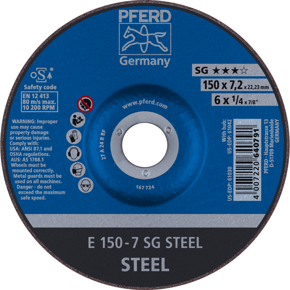 PFERD Schruppscheiben E 150-7 SG STEEL