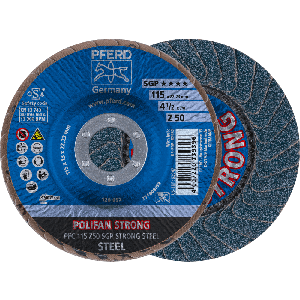 PFERD POLIFAN-Fächerscheiben PFC 115 Z 50 SGP STRONG STEEL