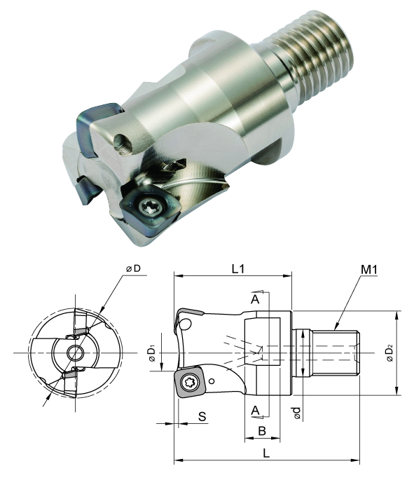 Hochvorschubfräser MFH40-M16-10-4T|Kyocera
