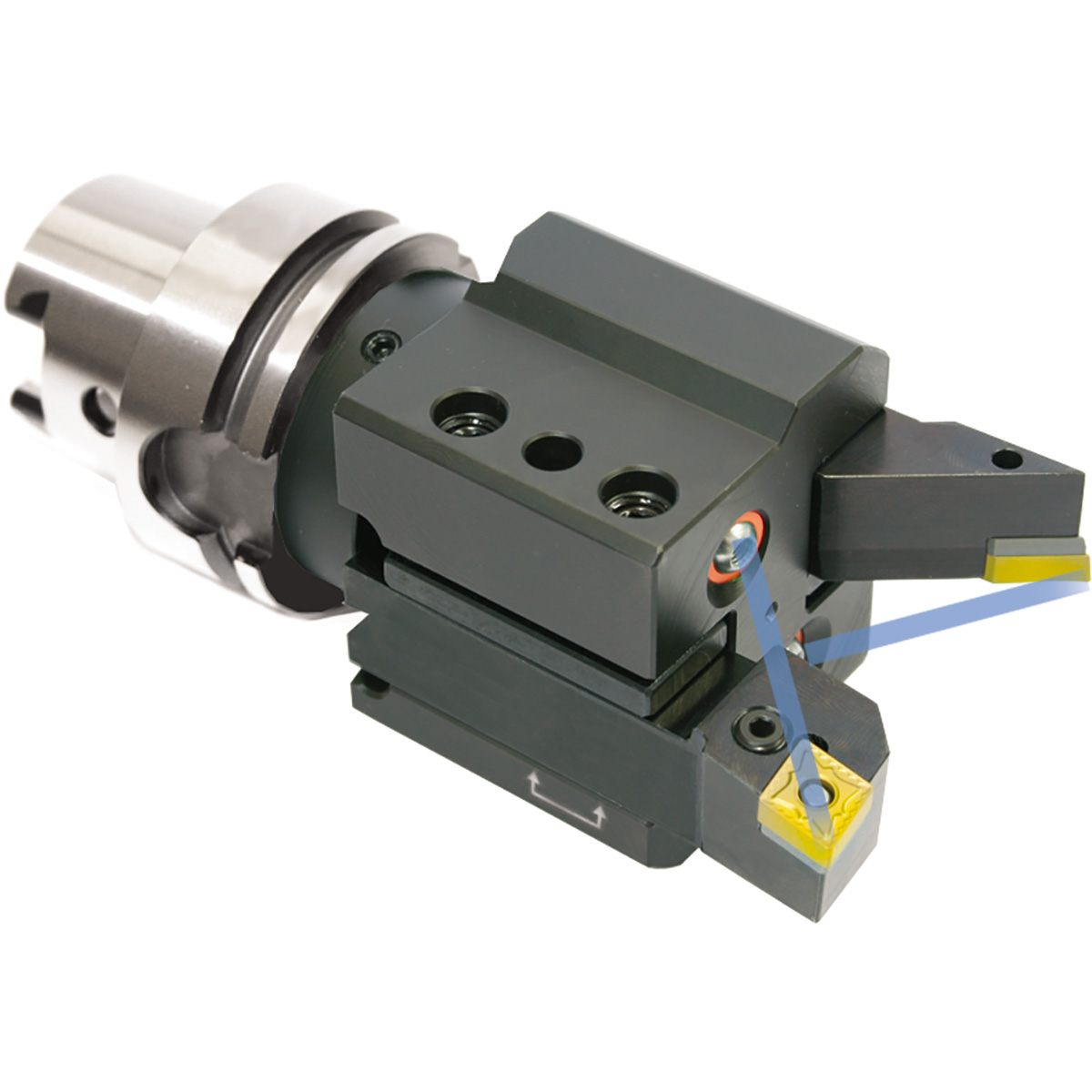 Drehhalter 2-fach HSK 63-25-100 mit IK