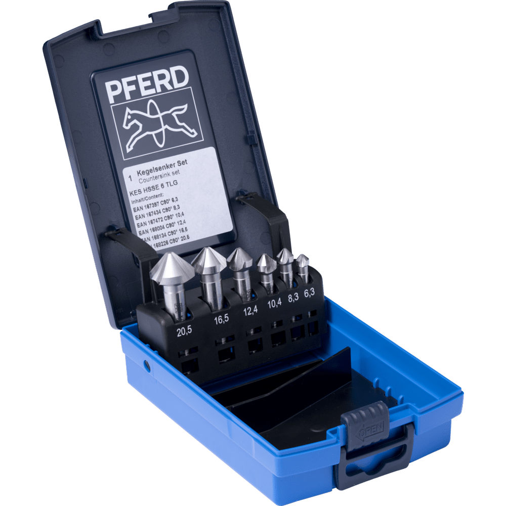 PFERD Bohr- und Senkwerkzeuge SET KES HSSE DIN 335 C90° 6
