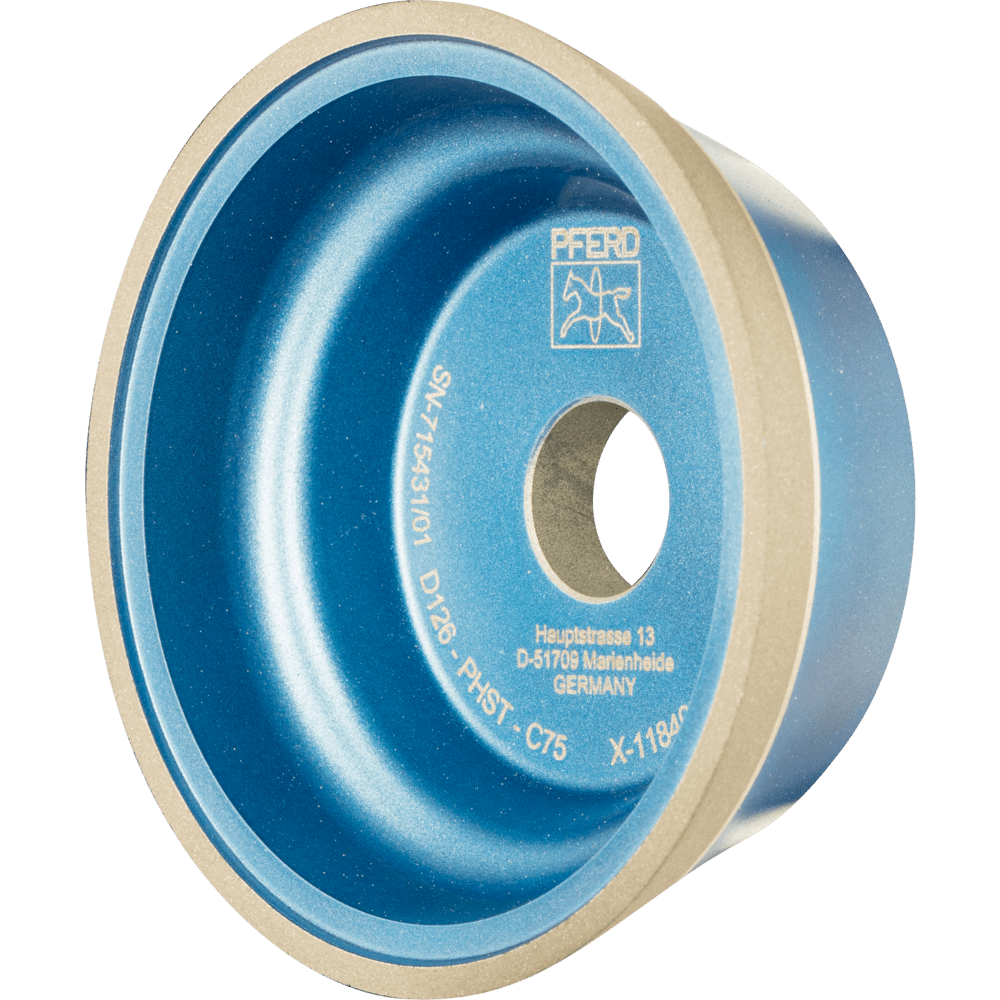 PFERD Dia.- und CBN-Werkzeuge Kunstharz 11V9 100-3-10-20 D 126 PHST C75