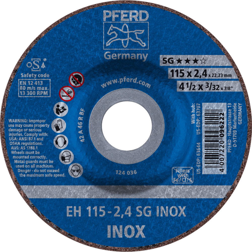 PFERD Trennscheiben EH 115-2,4 SG INOX