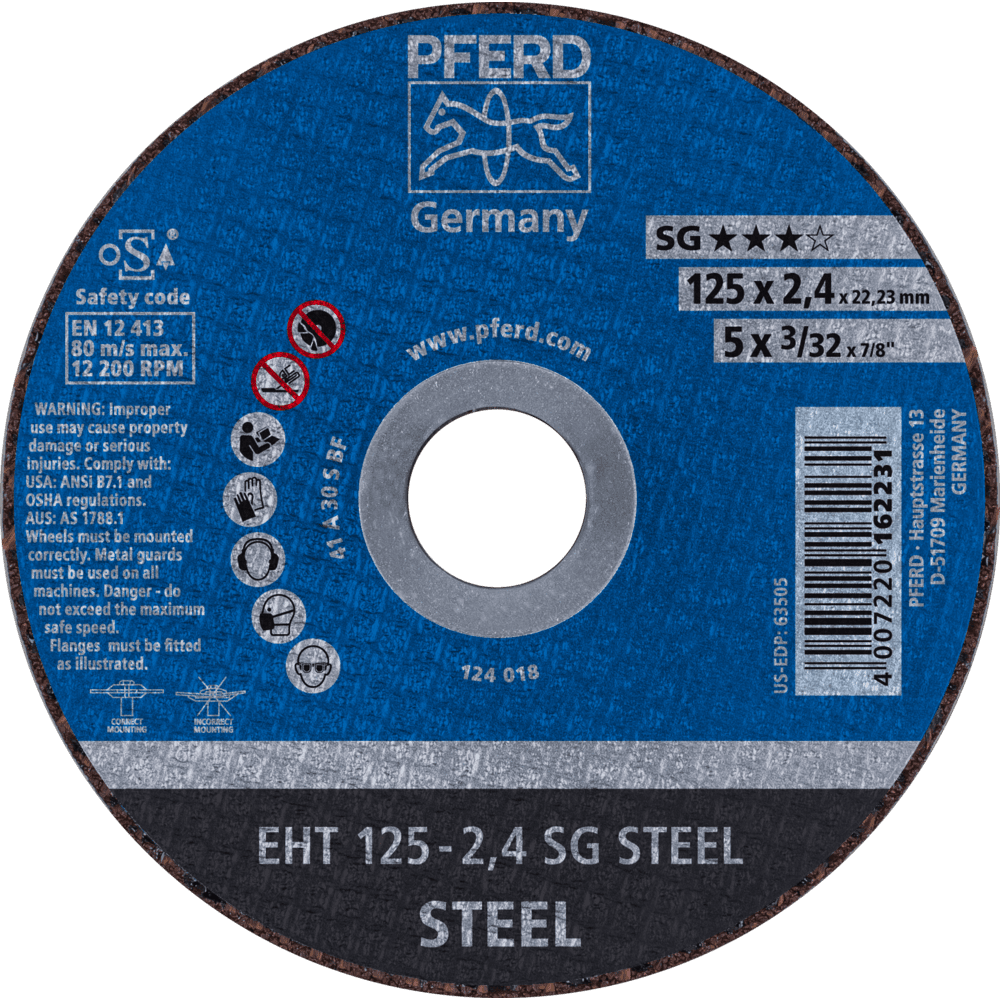 PFERD Trennscheiben EHT 125-2,4 SG STEEL