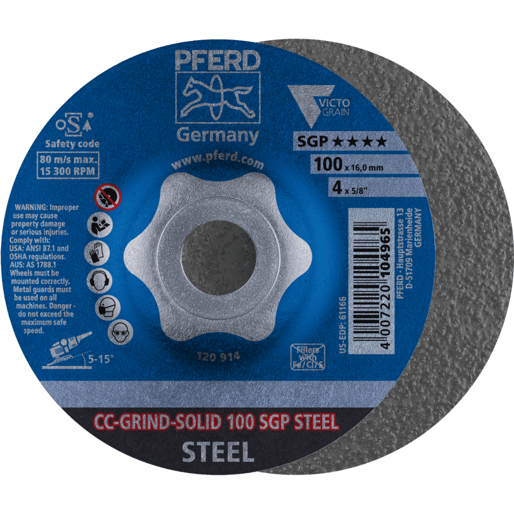 PFERD CC-GRIND (inkl. SOLID, FLEX, STRONG) CC-GRIND SOLID 100 SGP STEEL/16,0