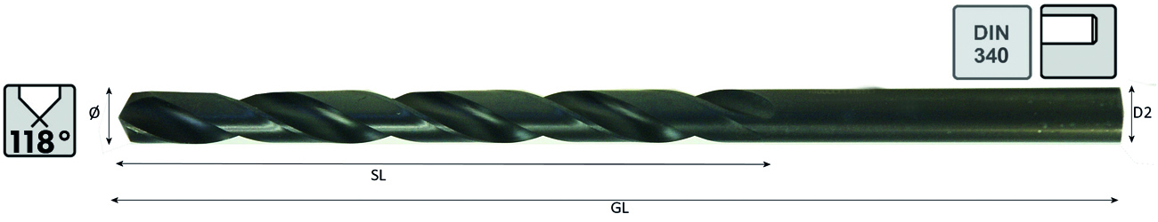 Spiralbohrer DIN340 Bohrer-Ø:2,40