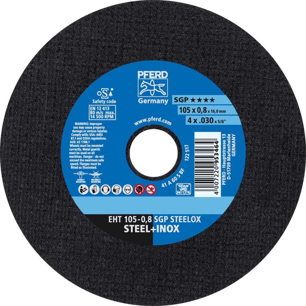 PFERD Trennscheiben EHT 105-0,8 SGP STEELOX/16,0