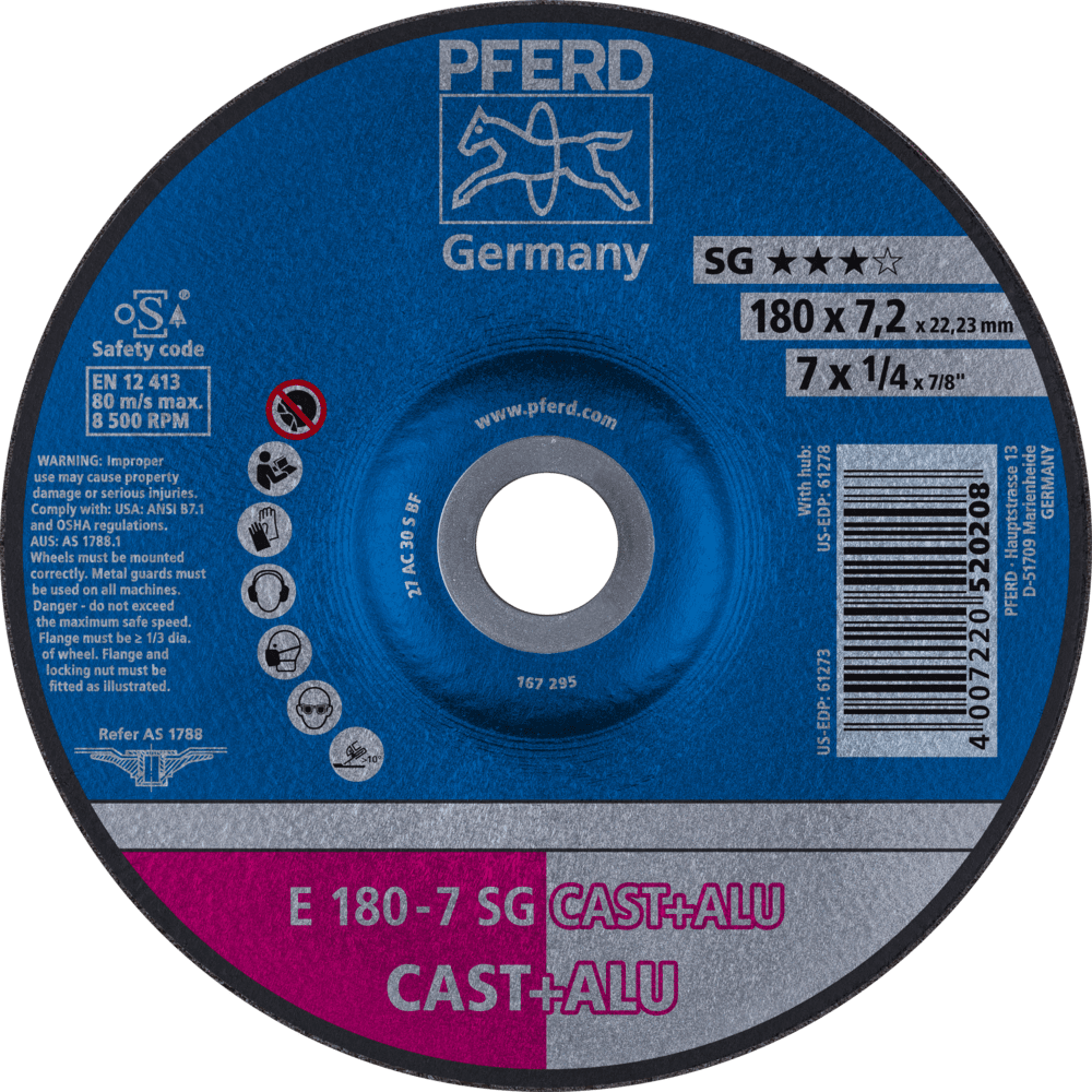 PFERD Schruppscheiben E 180-7 SG CAST+ALU