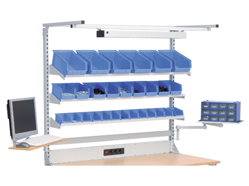Multi-Wand-Aufbau workergo Breite 2000 mit Obergestell , 1x Energiekanal, 6x ...