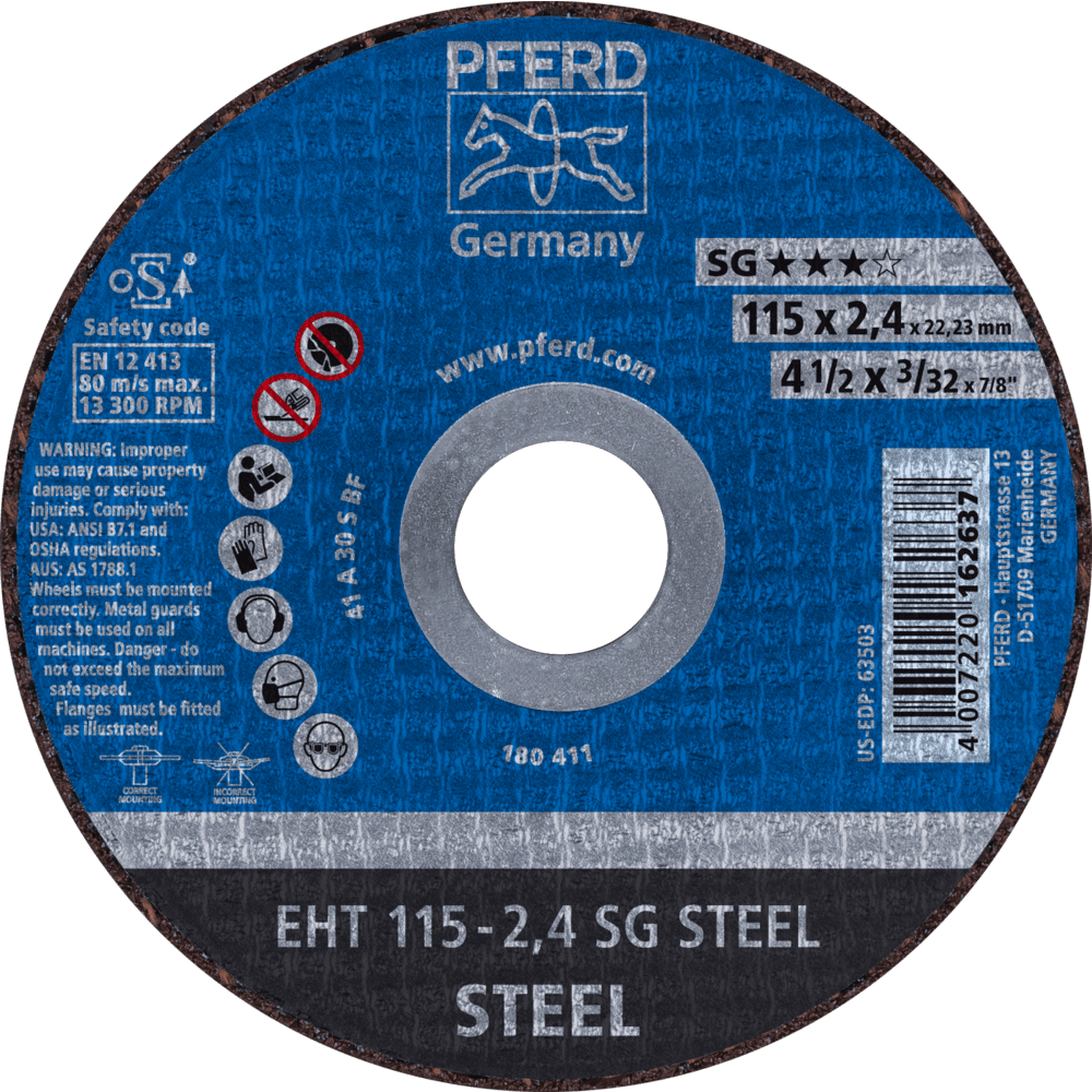 PFERD Trennscheiben EHT 115-2,4 SG STEEL