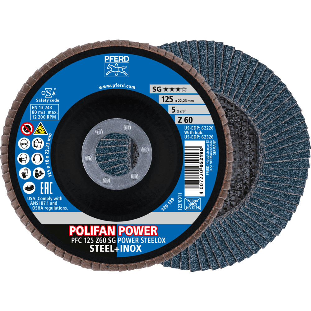 PFERD POLIFAN-Fächerscheiben PFC 125 Z60 SG POWER STEELOX (2)