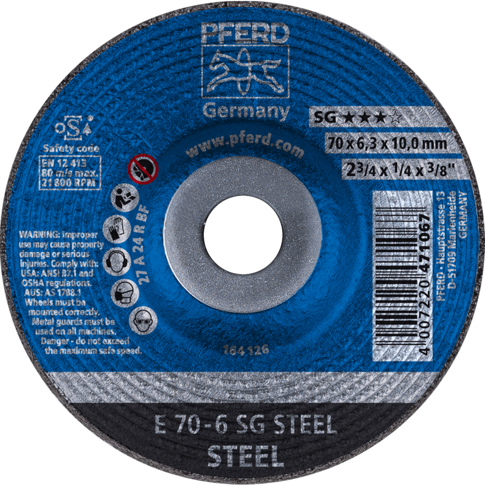 PFERD Schruppscheiben E 70-6 SG STEEL/10,0