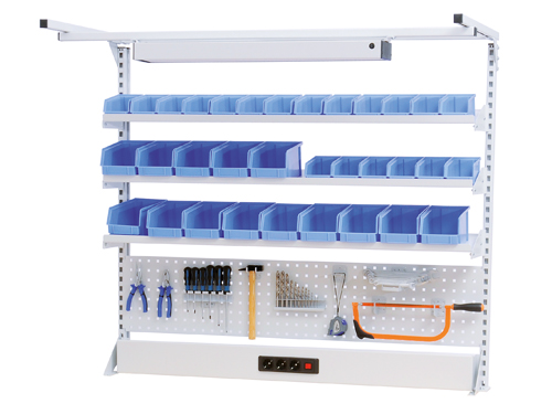 Multi-Wand-Aufbau workline Breite 1500 mit Obergestell, 1x Energiekanal , 1x ...