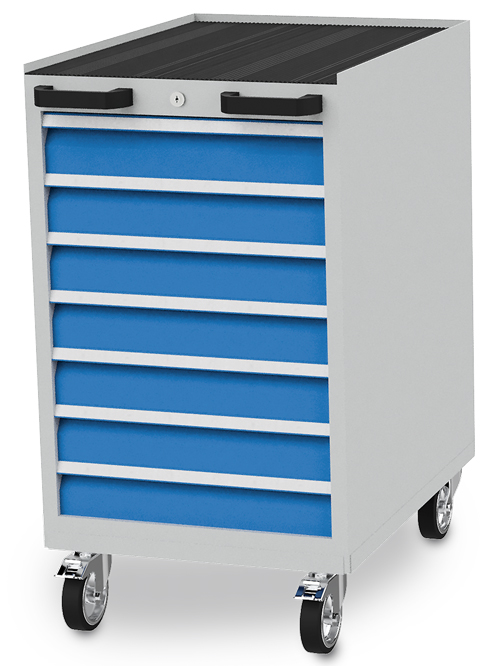 Mobiler Schubladenschrank, Tiefe 736 mm, R 18-24, Schubladenanzahl: 7