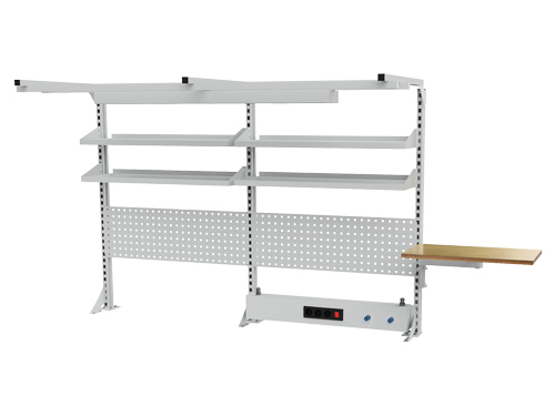 Multi-Wand-Aufbau Breite 2000, 1x Energiekanal, 2x Lochwand, 4x Fachboden, 1x...