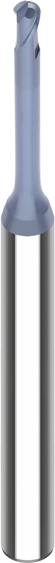 VHM-Mini-Vollradiusfräser HSC D1=5 D2=6 L2=6 L1=90 D3=4,9 L3=45 R=2,5 Z=2 HA