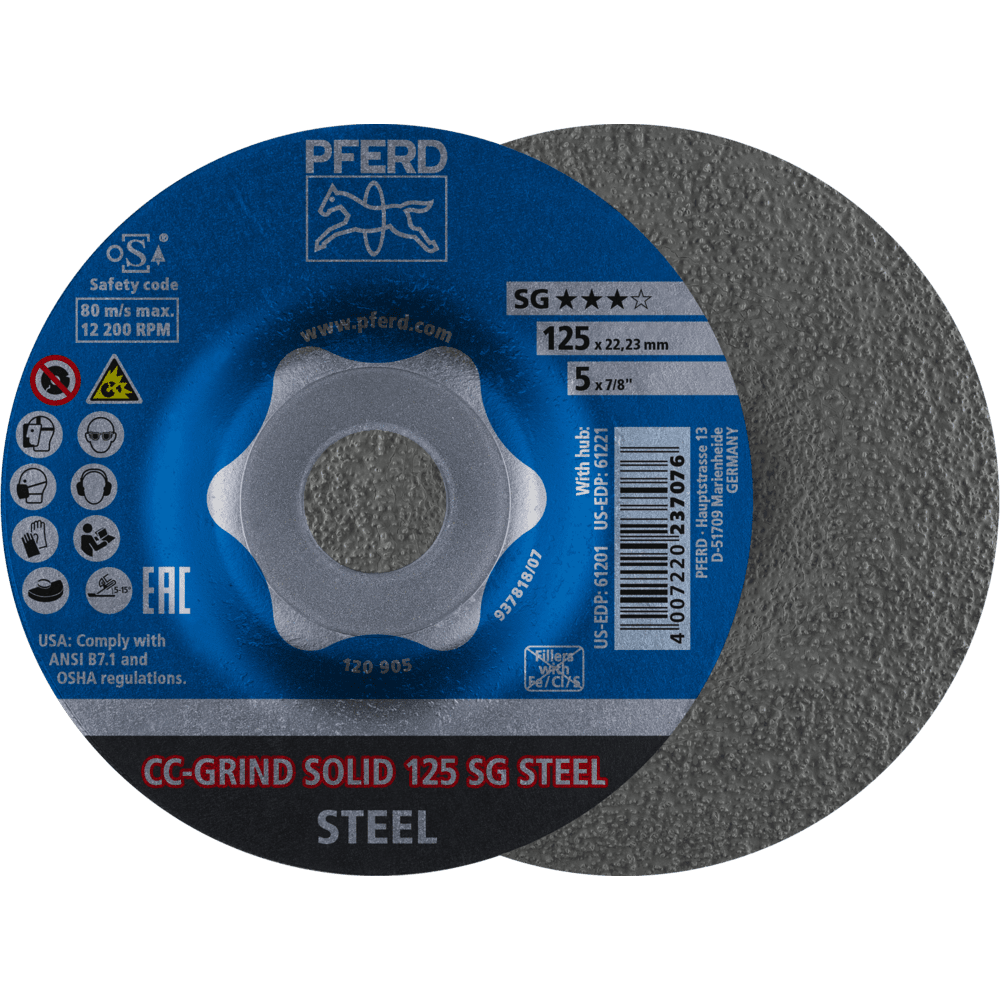 PFERD CC-GRIND (inkl. SOLID, FLEX, STRONG) CC-GRIND SOLID 125 SG STEEL