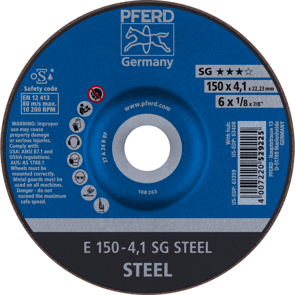 PFERD Schruppscheiben E 150-4,1 SG STEEL