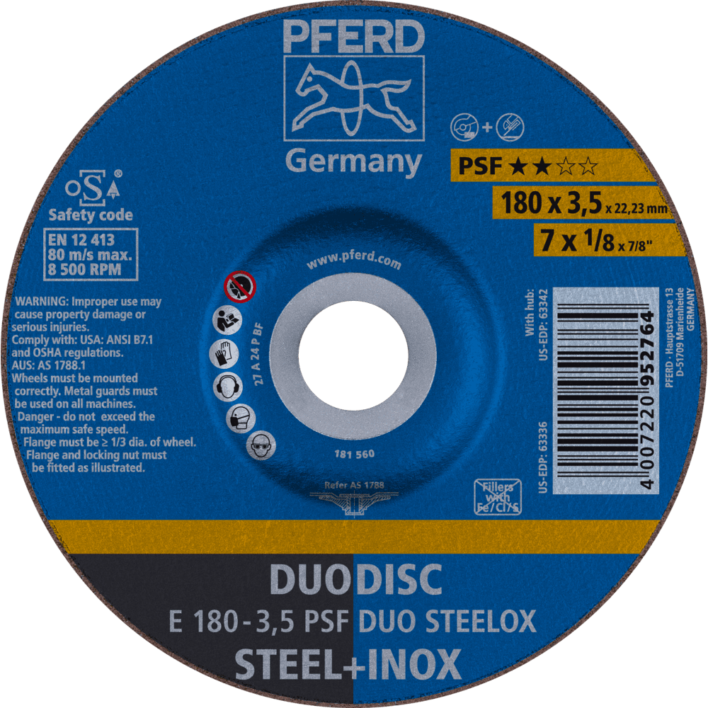 PFERD Trennscheiben E 180-3,5 PSF DUO STEELOX
