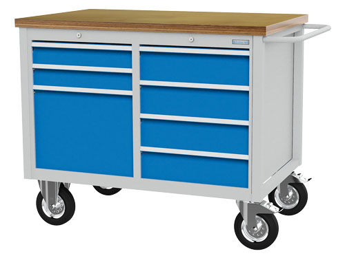 Mobile Werkbank, Tiefe 750 mm, R 18-24, Schubladenanzahl: 7, Anzahl Flügeltür...