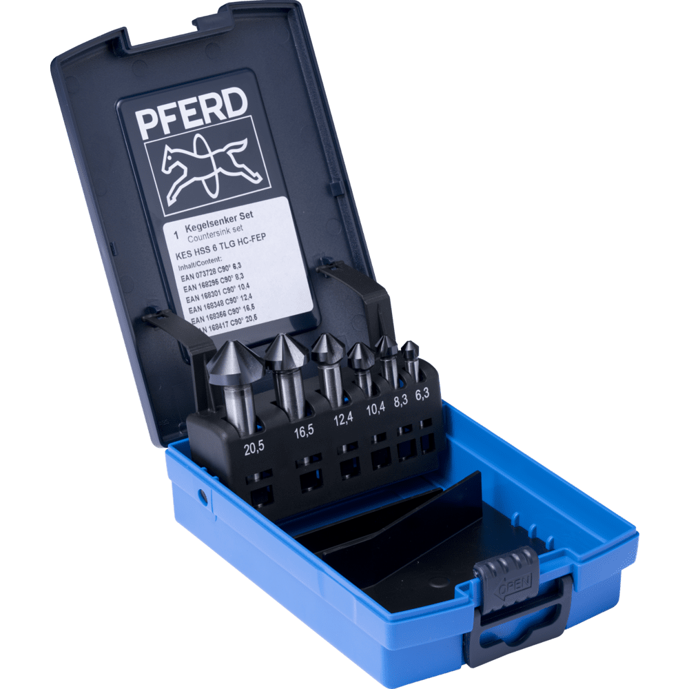 PFERD Bohr- und Senkwerkzeuge SET KES HSS DIN 335 C90° 6 HC-FEP