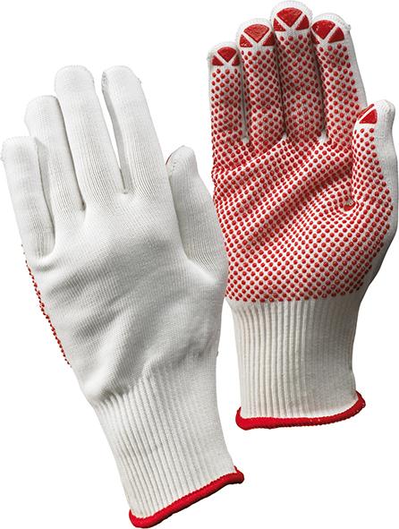 Strickhandschuh Packer, genoppt,weiß, Gr.8 FORTIS
