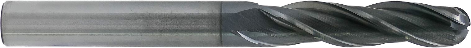 VHM-Radiusfräser Ø 14,00 mm, extra lang, 3Z, ALCRONA