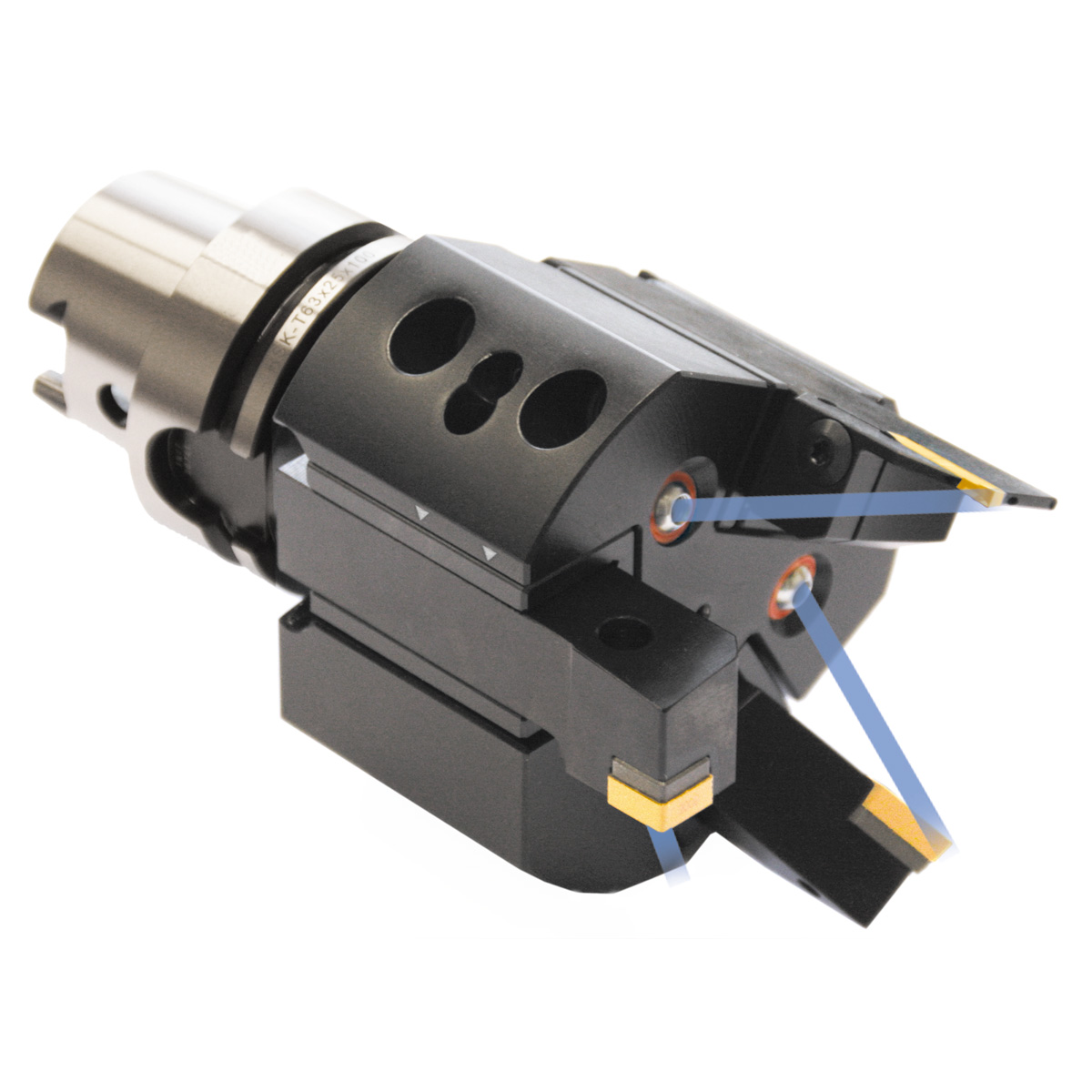 Drehhalter 3-fach HSK 63-25-100 mit IK