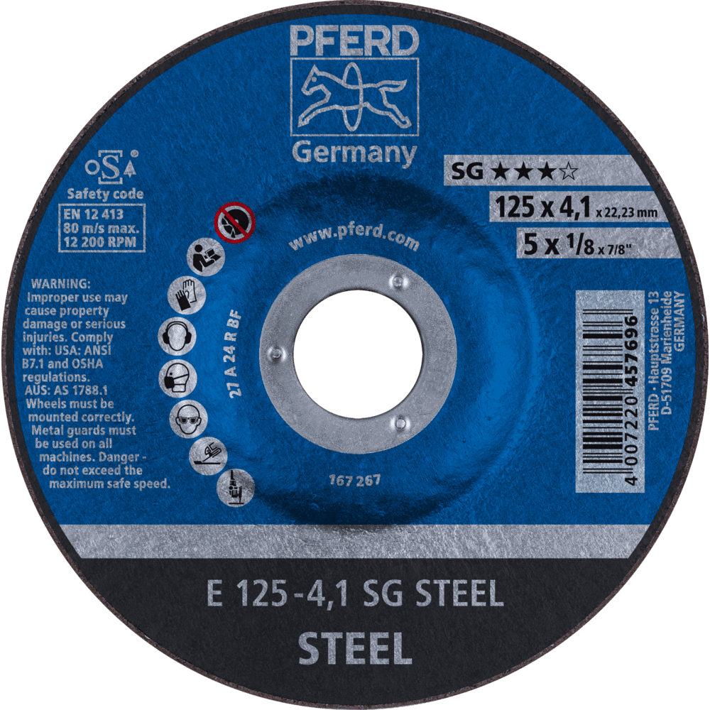 PFERD Schruppscheiben E 125-4,1 SG STEEL