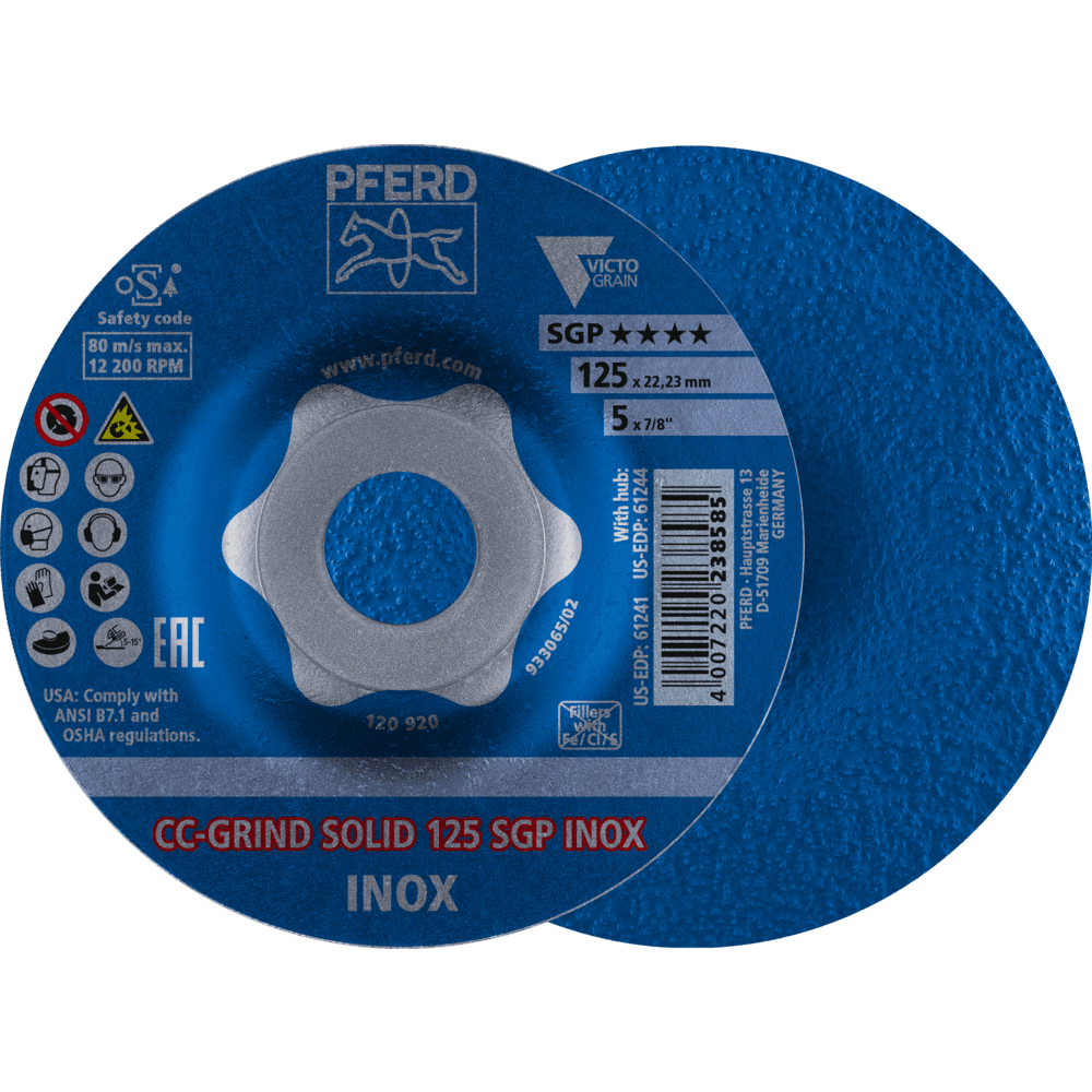 PFERD CC-GRIND (inkl. SOLID, FLEX, STRONG) CC-GRIND SOLID 125 SGP INOX