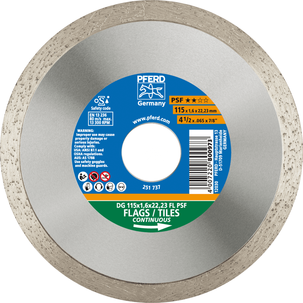 PFERD Diamantwerkzeuge für die Bauindustrie DG 115 x 1,6 x 22,23 FL PSF