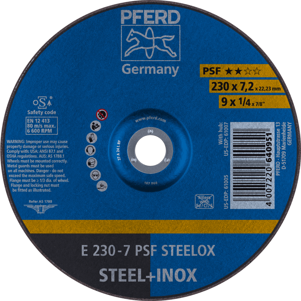 PFERD Schruppscheiben E 230-7 PSF STEELOX
